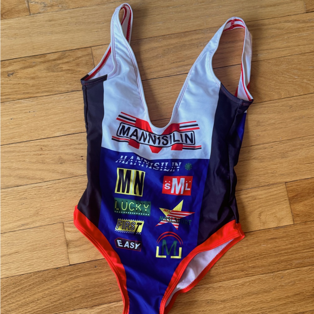 Swim Solutions Multicolor Graphic One Piece